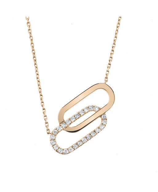 Collier Tandem en or rose...