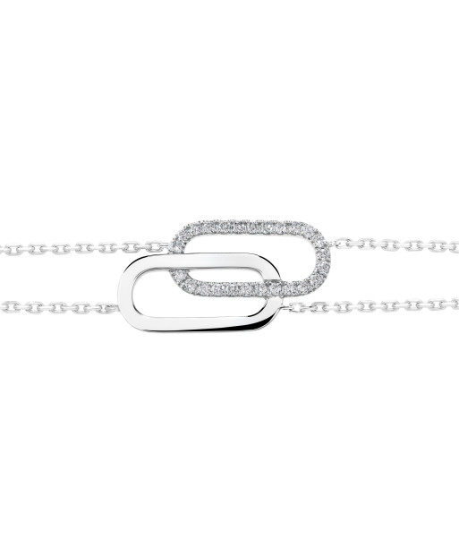 Bracelet Tandem en or blanc...
