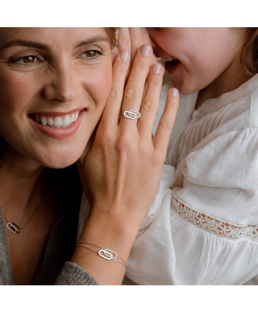 Bracelet Tandem en or blanc...