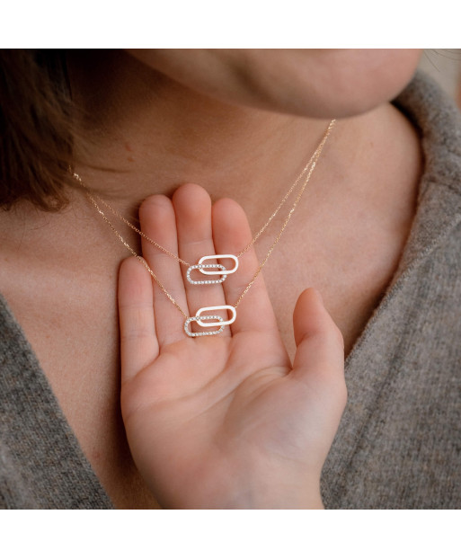 Tandem necklace in rose...