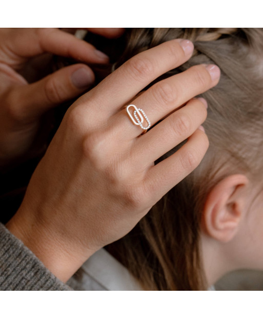 Tandem ring in rose gold...