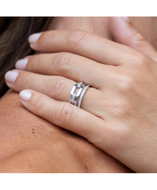 Origine ring in white gold...