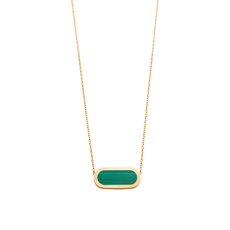 Collier So Shocking Primavera en or jaune et malachite