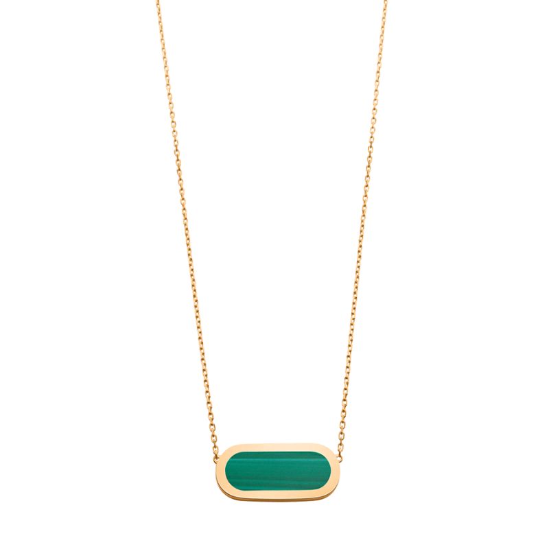 Collier So Shocking Primavera en or jaune et malachite