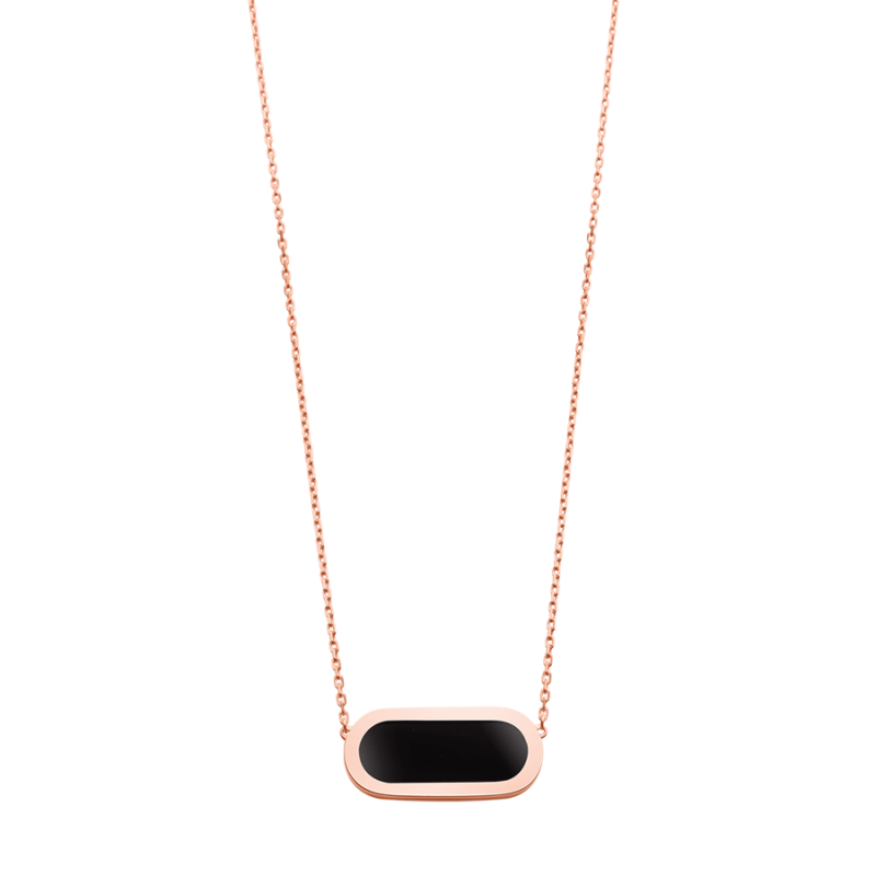 Collier So Shocking Primavera en or rose et onyx