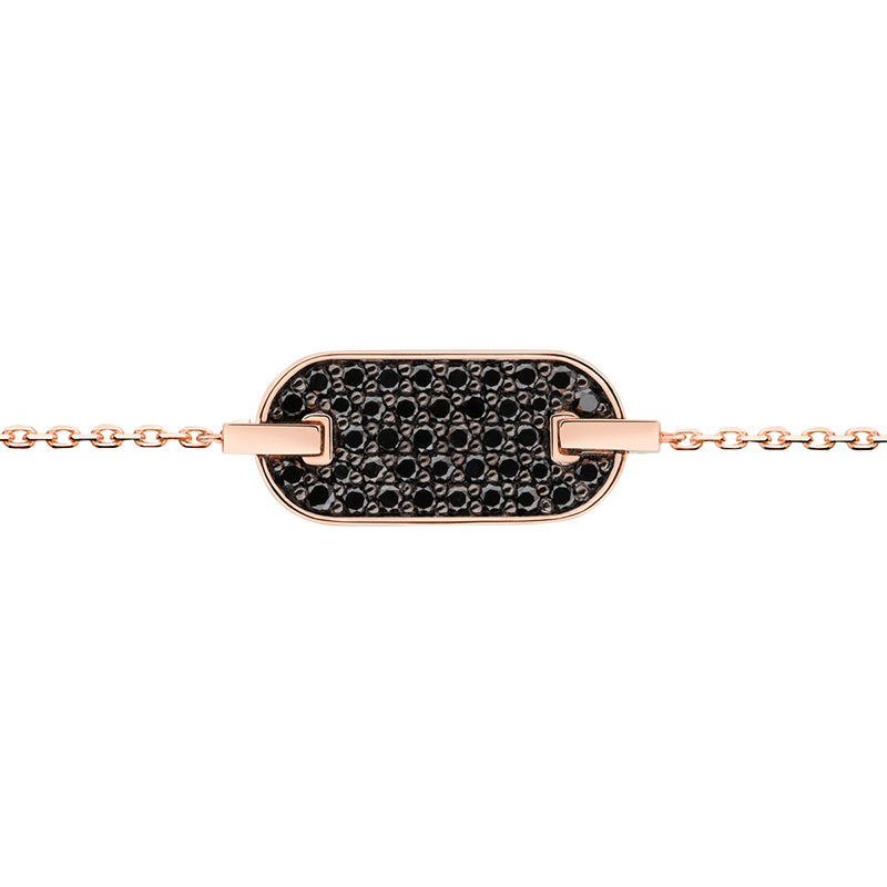 Bracelet So Shocking Lune di miele en or rose et diamants noirs