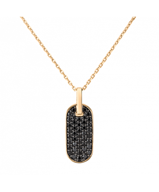 Collier So Shocking Lune di miele vertical en or rose et diamants noirs