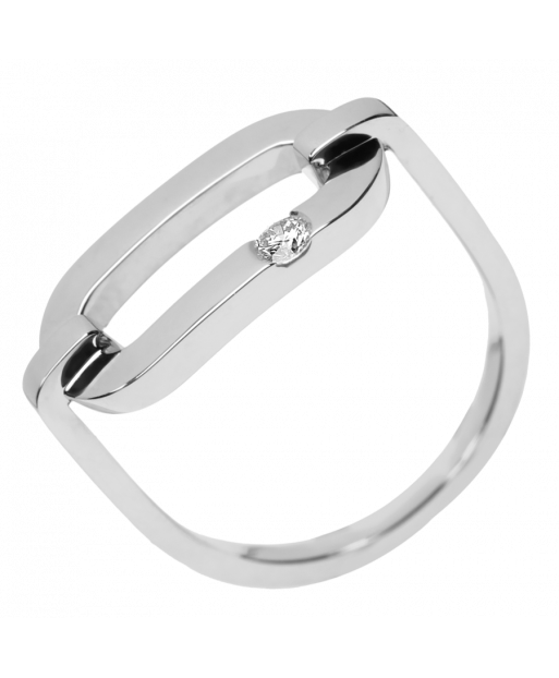 Bague So Shocking Lune di miele en or blanc et diamant