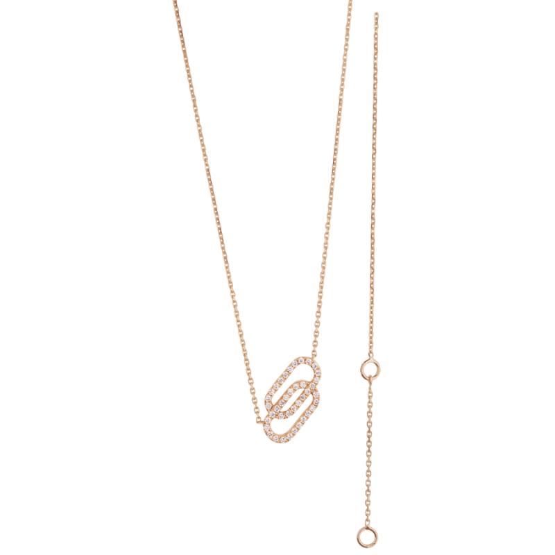 Collier So Shocking Lucky in Love en or rose et diamants