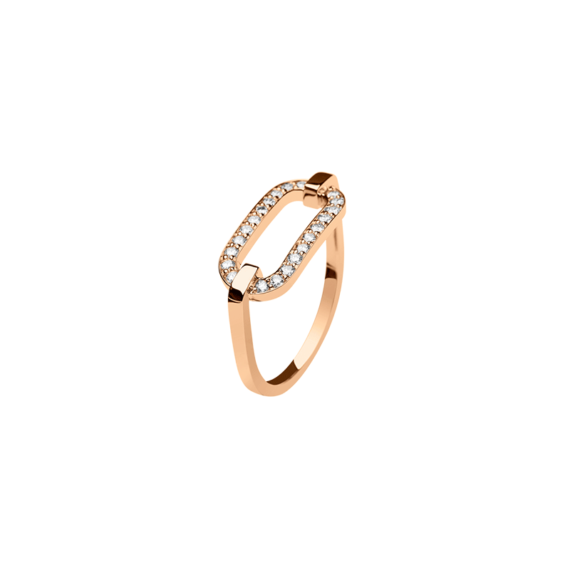 Bague So Shocking Lune di miele en or rose et diamants