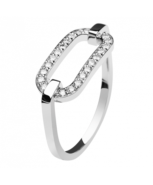 Bague So Shocking Lune di miele en or blanc et diamants