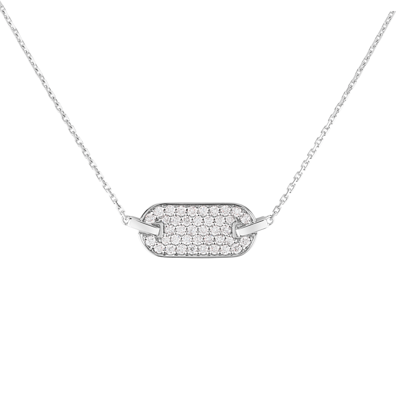 Collier So Shocking Lune di miele horizontal en or blanc et diamants