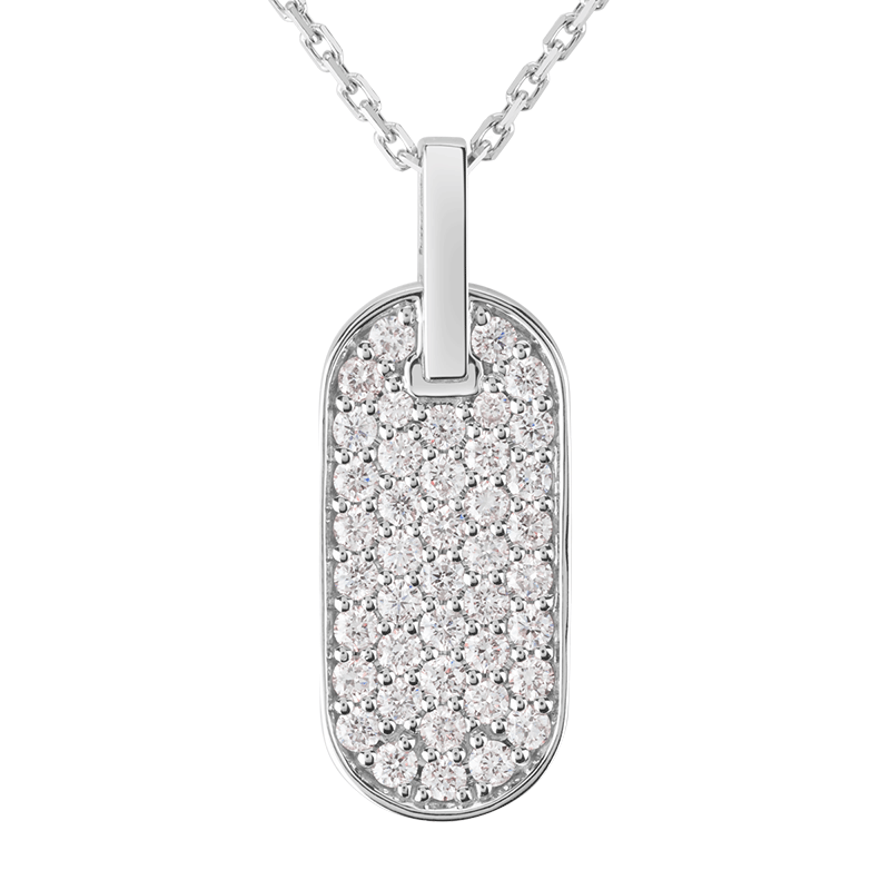 Collier Singulière vertical en or blanc et diamants