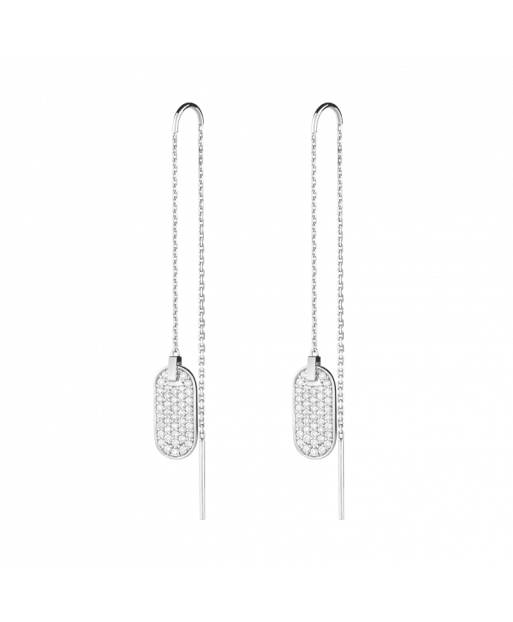 Boucles d'oreilles So Shocking Lune di miele pendantes en or blanc et diamants