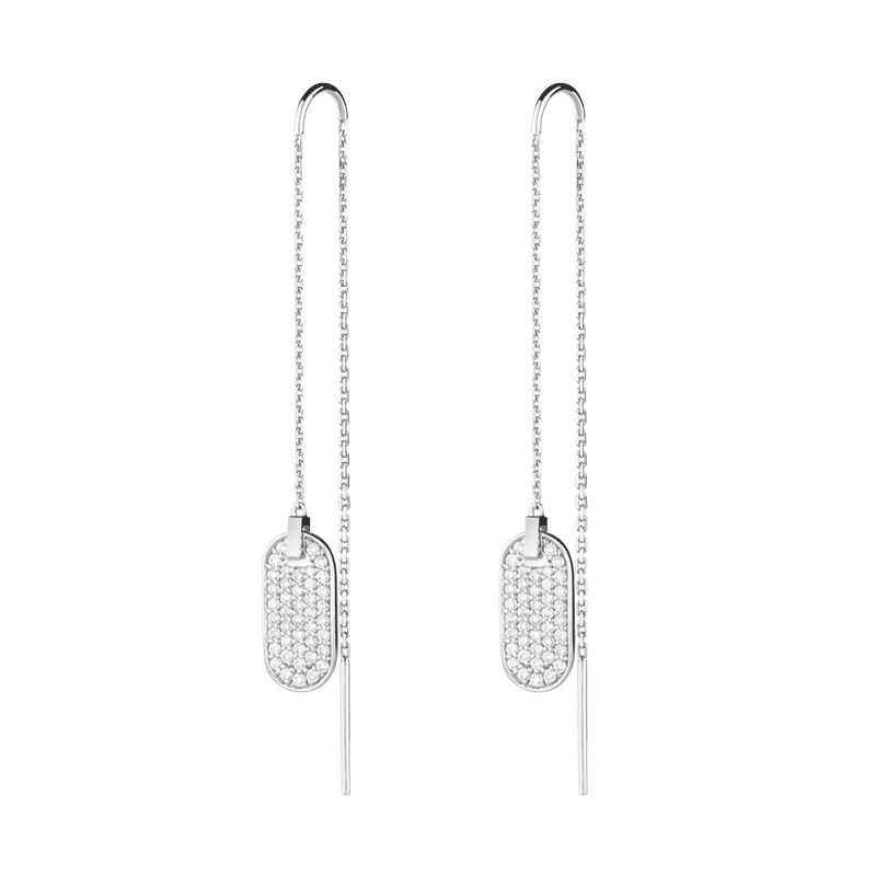 Boucles d'oreilles So Shocking Lune di miele pendantes en or blanc et diamants