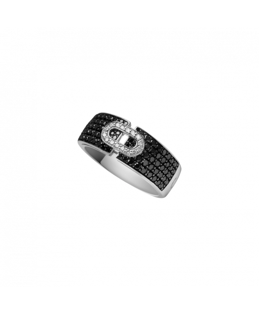 Bague So Shocking Emotion en or blanc et diamants noirs