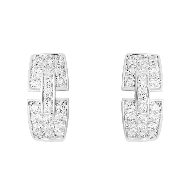 Boucles d'oreilles So Shocking Capriccio pavées en or blanc et diamants Boucles d'oreilles So Shocking Capriccio pavées en or blanc et diamants