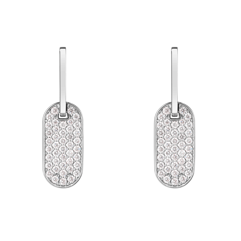 Boucles d'oreilles So Shocking Lune di miele en or blanc et diamants