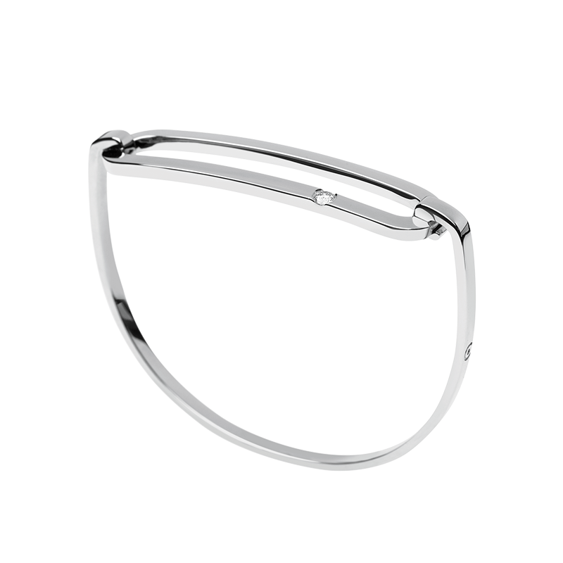 Bracelet So Shocking Lune di miele grand modèle en or blanc et diamant