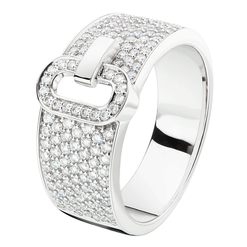 Bague So Shocking Emotion pavée en or blanc et diamants