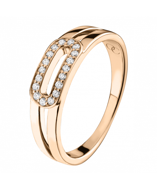 Bague Singulière en or rose et diamants