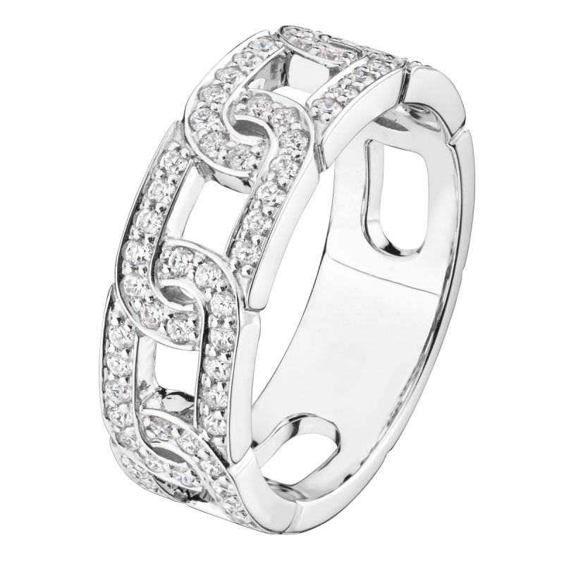 Ring Enchaîne-Moi in white gold and diamonds