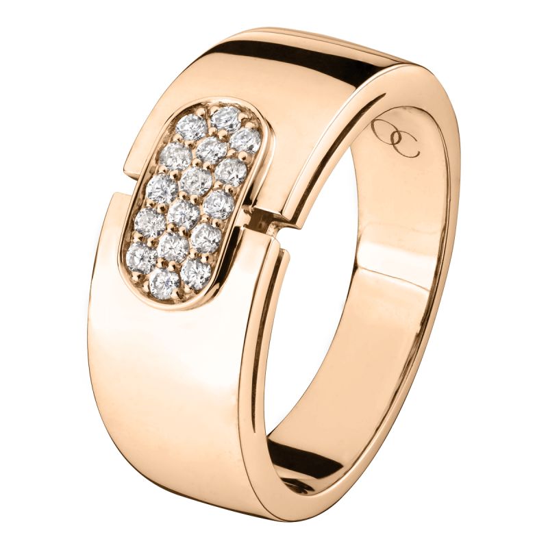 Anillo Emotion de oro rosa y diamantes