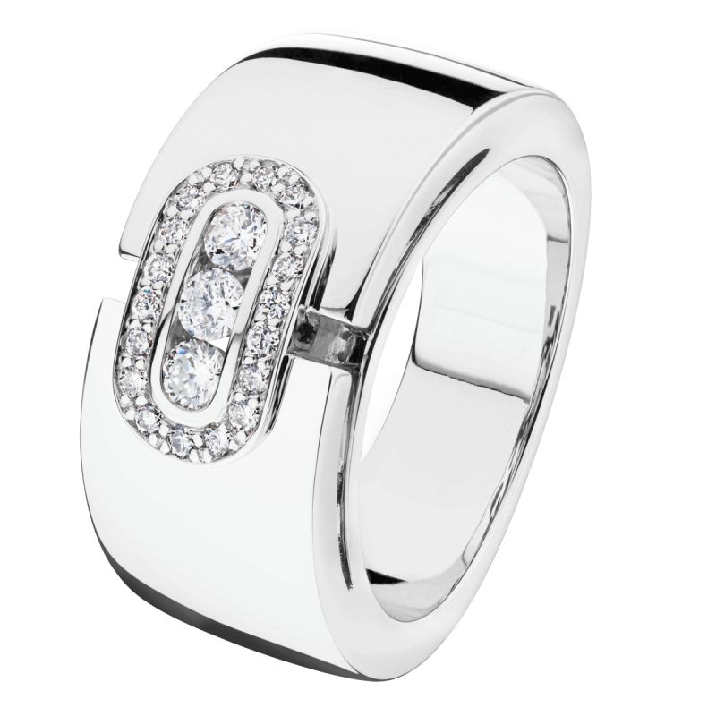 Bague Emotion Trilogie en or blanc et diamants