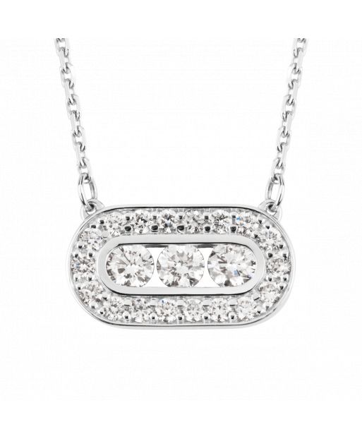 Collier Emotion Trilogie en or blanc et diamants