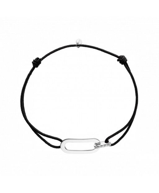 Bracelet cordon Origine en or blanc et diamants
